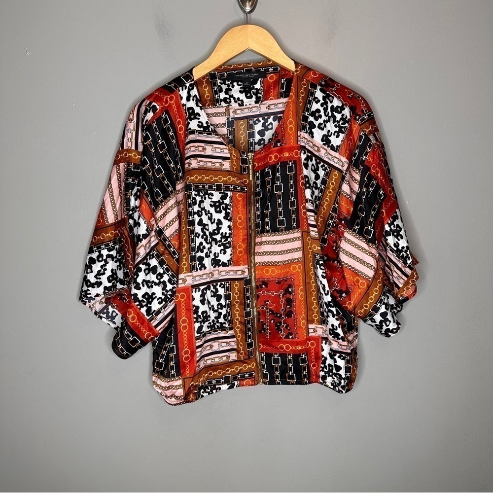 Andrew Marc Marc New York Patchwork silky blouse